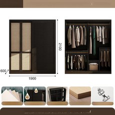 붙박이장10자 맞춤가구 10자 무몰딩 거실 옷장 안방, 조립형, 옷장 1 9 2 1 슬라이딩 도어 1개 2개