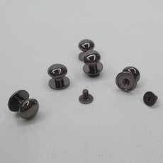 쇠단추 가방끈수선 뜨개가방부자재 고리 지갑단추 공예 10mm 5P