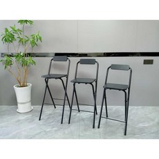 접이식 높은 의자 홈 바 낚시 휴대용 식탁 하이 체어, 1개, 65CM 블랙 레이아웃
