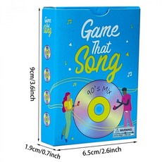 臺灣發貨-game that song 2000‘s MIX全英文成人派對紙牌遊戲跨境音樂卡, game that song 90s, 1個