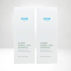 생모단 10% 허브성분 애터미 한방 샴푸 500ml 2개 세트 + 새부리형 마스크 2매 증정