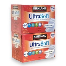 Kirkland Signature 科克蘭 烘衣柔軟去靜電紙 250張X2入, 白色, 1個