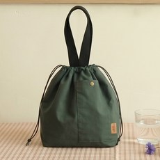 코드메인 보온보냉 버킷 런치백 방수 도시락 가방, 1개, 그린