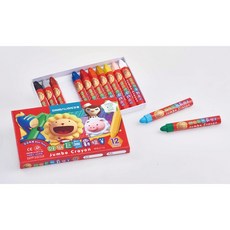 雄獅SIMBALION WNJ12巨無霸粉蠟筆 12色入, 1個