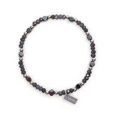 JBANS CLASSIC 그레이 론델 원석 써지컬스틸볼 팔찌 (Y2101-AC025_GR)