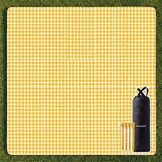 마마픽스 두꺼운 대형 돗자리 피크닉 매트, 03프리미엄200x200cm_옐로우체크 03프리미엄200x200cm_옐로우체크