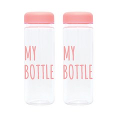 국산 마이보틀 트라이탄 보틀 물병 물통, 2개, 500ml, 핑크