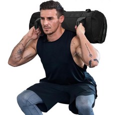 태쿠 피트니스 샌드백 내구성 강한 운동용 손잡이 포함 무게 조절 가능 슬램백 3개의 미충전 가방 근력 파워리프팅, Black, 1개