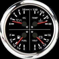 디지털 유압계 수온계 연료계 전압계 해양 보트 자동차 다기능 계기, 3. Bar BS, 기본