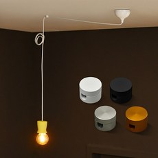 조명용 전선 홀더 펜던트 조명 식탁등 위치 이동 홀더 후크 화이어 피스포함, 화이트, 화이트