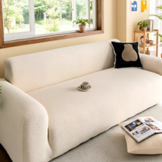 오더박스 고급 인테리어 고탄력 소파커버 애완발톱 방지 쇼파커버, 1개, 바닐라크림