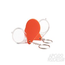 TL 미니 돋보기 키링 휴대용확대경, 돋보기형, 1개