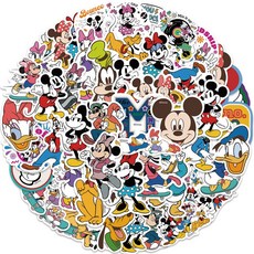 미키 도널드 덕 스티커 기타 캐리어 장식용 재부착 가능 스티커679536-640077