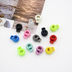 1구 원형 컬러스토퍼 끈조절, 소+민트그린, 4개