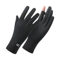 防曬手套女防紫外線司機觸屏戶外防滑自行車夏季薄款騎行手套, 黑色【高顏值/高品質/防曬黑】, 1個