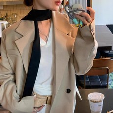 여성 방도 스카프 실크 롱 스카프 봄 가을 꾸안꾸룩 데일리 스타일링 포인트 심플 여자 정장룩 셔츠 스카프 Y2K 감성 롱타이 여성용 무지 기본템 사계절