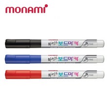모나미 화이트 보드마카 FINE, 흑색, 12개