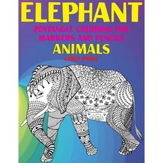 Zentangle Coloring for Markers and Pencils - Animals - Large Print - Elephant Paperback, Independently Published