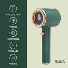 新款手持熨燙機小型家用蒸汽電熨斗乾溼兩用便攜式掛燙機廠家, 墨綠色:國標