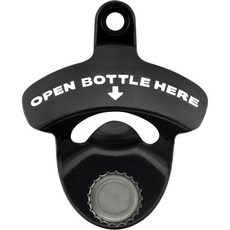 자석이 내장된 자석 병따개 벽걸이 황동 맥주 뚜껑따개안티크 브론즈, Black with White, 1