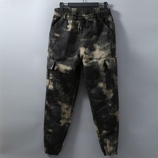 男款迷彩工作服套裝 耐磨耐髒, 1個, 黑廢墟褲子單件褲子 抗撕裂,175XL建議135155斤, 黑廢墟, 褲子單件褲子