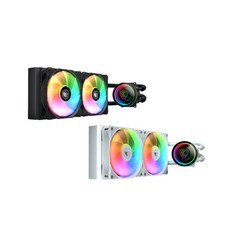 Cougar 美洲獅 POSEIDON ELITE ARGB 240 黑 白 水冷散熱器 旋轉水冷頭, 白色, 1個