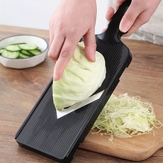 다용도 스테인리스 양배추 채칼 채소 슬라이서, 1개, 32*10cm 블랙