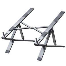 마이크로박스 Mstand 알루미늄 휴대용 2단 접이식 노트북 거치대 LS-01, 스페이스그레이, 1개