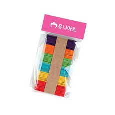 나무막대 미니 칼라혼합 1개입 나무스틱 아이스크림나무막대 하드바