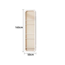 藤編實木屏風隔斷，客廳折疊移動屏風，複古風新中式玄關隔屏, 白色一扇（高度160）