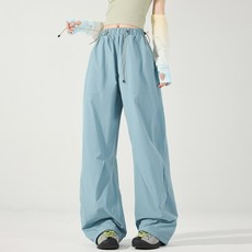 夏季戶外防潑水速幹登山褲男女寬鬆直筒休閒褲情侶徒步工裝褲