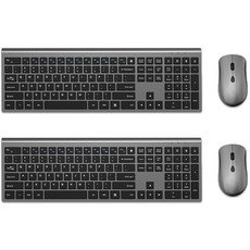 무선 마우스 2400 무음 콤보 DPI 있는 키보드 계산기 컴퓨터 풀사이즈 키보드 버튼이, KM426Grey2 Pack