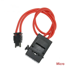 유리관휴즈 자동차 퓨즈 세트 10/15/20/30/50A 32V ACC 대형 표준 미니 소형 Micro2 비파괴 전력 박스 ATM 블레이드 익스텐더, [19] Micro 16AWG 50A