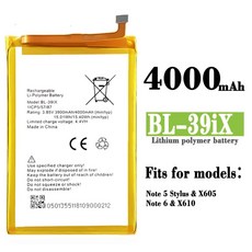 適用於傳音 Infinix X605/Note 5 Pro/X610/Note 6 手機電池 39iX, 1個, 4000mah