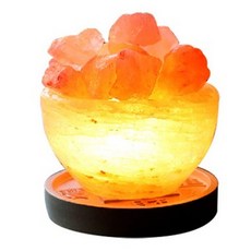 鹽夢工場 清水模系列-招財進寶風水擺飾聚寶盆玫瑰鹽燈, 玫瑰小聚寶盆鹽燈｜加 七彩石 60g