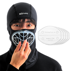 K2 Safety 숨편한 기모 바라클라바 + 교체형 MB필터 5매