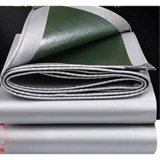 PE 두꺼운 은색 단열 차양 야외 코팅 양면 녹색 방수 커버 쉐드, 2x1m, thin 110g 3