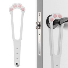 寵物留門縫神器 猫咪自由進出門 狗狗臥室隔離門擋留門器猫門洞卡扣 寵物用品, 1個, 白色粉爪, 白色粉爪