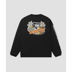 디키즈 남녀공용 긴소매 티셔츠 내쉬포트 레이싱 롱슬리브 Black DK0A8A12BLK