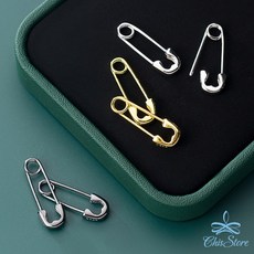 CHIS 台灣現貨 銀飾 別針耳環 韓國迴紋針耳環 特別文青個性耳環 男女防過敏S925純銀耳環