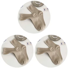 스카이콩콩3쌍 여성용면 양말 캐주얼 하라주쿠 레트로 솔리드 컬러 화이트 패션 크루 튜브 롱, 01 EUR35-40(US 5-8), 04 3 Pairs Beige