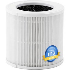 TDBYWAE GL-K803 공기청정기와 호환되는 K803 교체 필터 360 H13 3단 여과 1팩, 1-pack