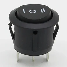 10개 원형 KCD1 로커 스위치 12V 3핀 3단계 ON Off DC SPDT 토글 ﻿, 01 10pcs