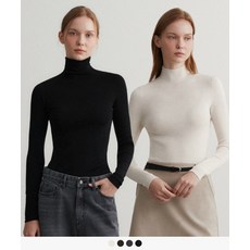 SUARE WOMEN (우먼)울100 워셔블 모크넥 - 4 COLOR SBDAWLKN051CH 365789