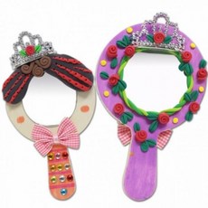 뚝딱 왕관 손거울 클레이꾸미기 5인용 만들기 교구 재료 (Araium)