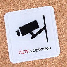 해솔 CCTV녹화중 표지판 창업용품, 60x60mm