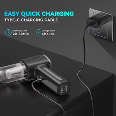 無線吸塵器 家用/車用 手持輕便 大吸力多功能吹塵機, 黑色,无刷2节电池