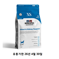 스페시픽 독 CKD-XS 2 하트앤키드니 서포트 강아지 심장신장관리사료, 1개, 2kg
