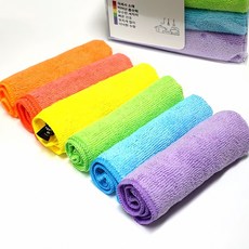 무지개 크리너 행주 6P 청소 주방 세제 수세미 타올 도구 세척 위생 에코 소재 물티슈, 본상품