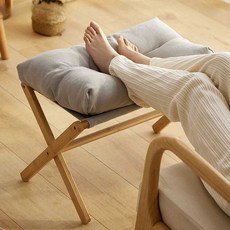 발받침스툴 접의식 원목 다리 휴대용 사무실 가이드 쇼파 A. 고급 회색 세척 가능